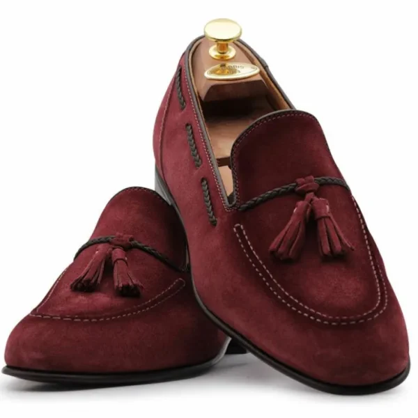 Best Sale Harris Shoes 1913 Harris Firenze 1913 Suede Leather Moccasin Bordeaux