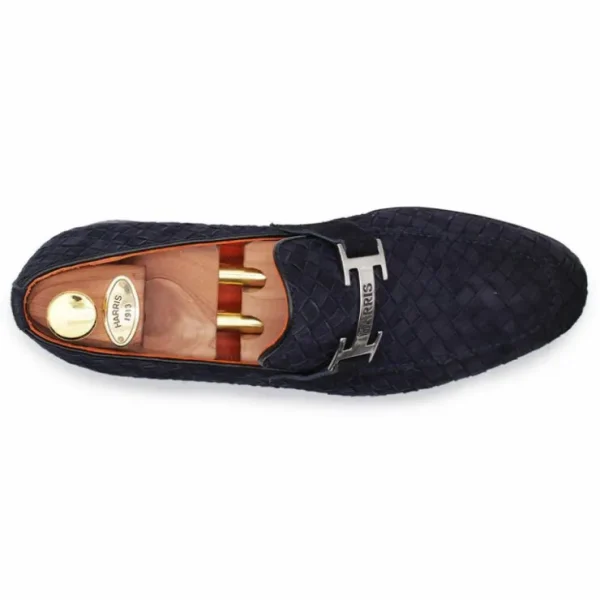 Store Harris Shoes 1913 Harris Firenze 1913 Woven Suede Loafers Blue