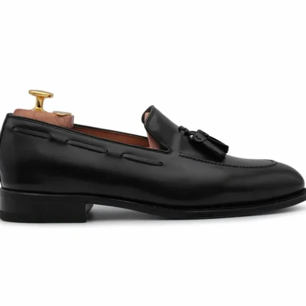 harris_shoes__calfskin_le_0-3.webp Best Sale Harris Shoes 1913 Calfskin Leather Tassel Moccasin Black