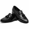 Shop Harris Shoes 1913 Calfskin Leather Tassel Loafers Black