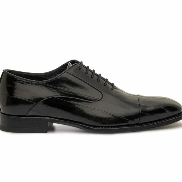 harris_shoes__eel_leather_0-1.webp Online Harris Shoes 1913 Eel Leather Stringed Cap Toe Shoes Nero
