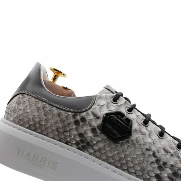 harris_shoes__genuine_pyt_3.webp Fashion Harris Shoes 1913 Genuine Python Leather Sneakers Grey/ Black Grey/Black
