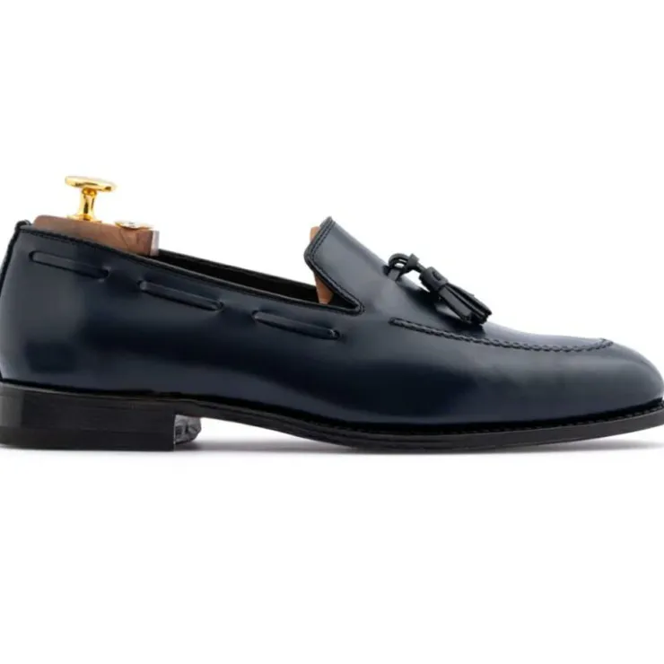 Discount Harris Shoes 1913 Leather Loafer Blue