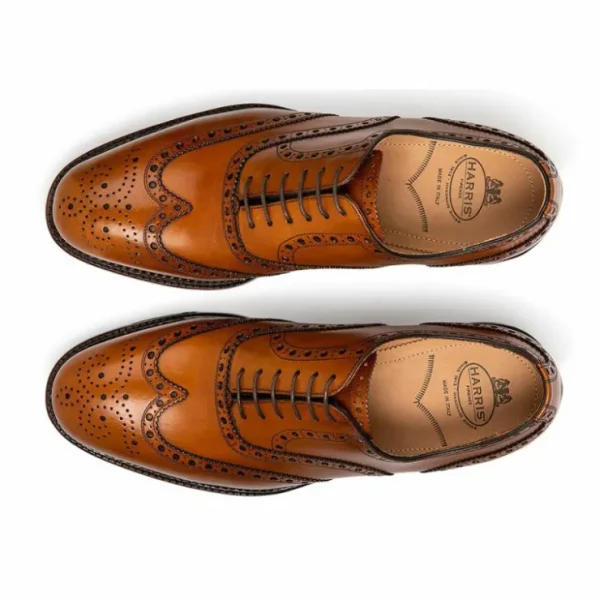 harris_shoes__leather_str_1-5.webp Best Sale Harris Shoes 1913 Leather Stringed Wingtip Shoes Cognac