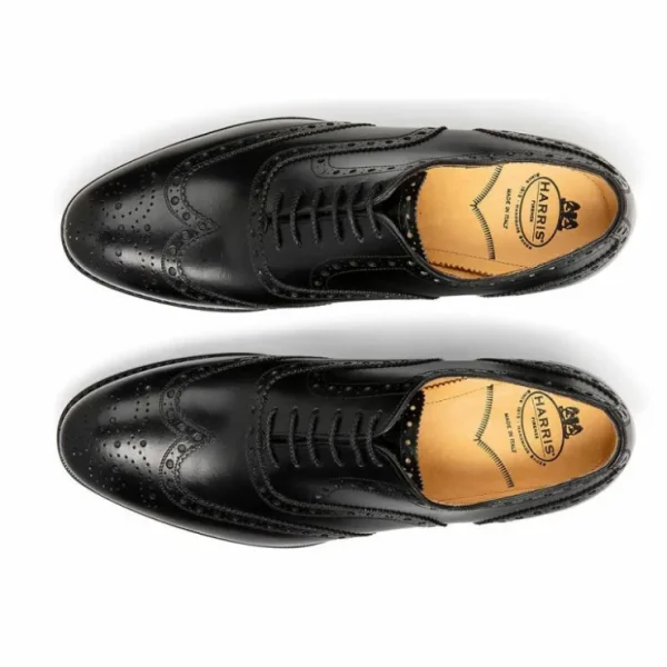 harris_shoes__leather_str_1-6.webp Cheap Harris Shoes 1913 Leather Stringed Wingtip Shoes Nero