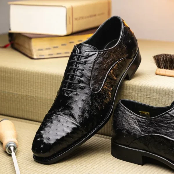 harris_shoes__ostrich_str_4.webp Discount Harris Shoes 1913 Ostrich Stringed Shoes Nero