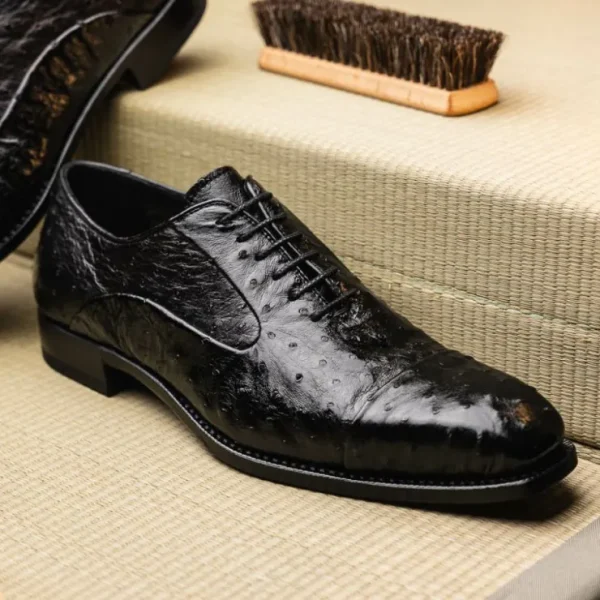 harris_shoes__ostrich_str_5.webp Discount Harris Shoes 1913 Ostrich Stringed Shoes Nero
