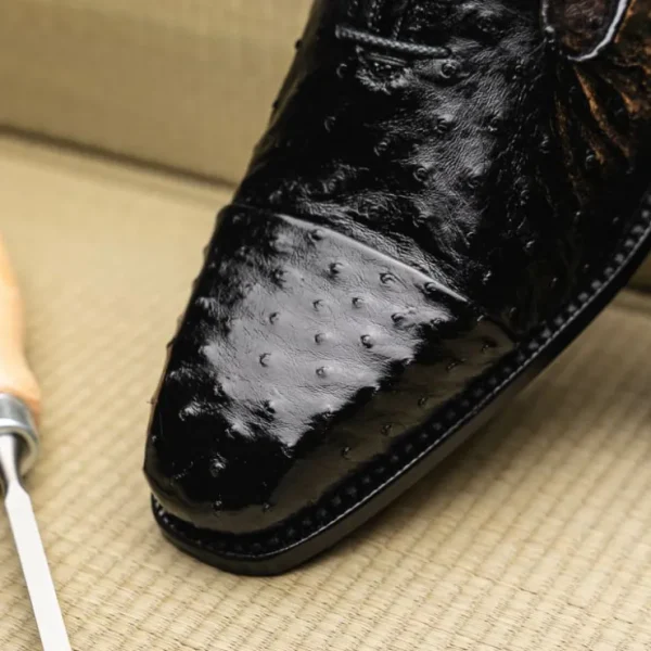 harris_shoes__ostrich_str_7.webp Discount Harris Shoes 1913 Ostrich Stringed Shoes Nero