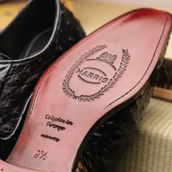 harris_shoes__ostrich_str_8.webp Discount Harris Shoes 1913 Ostrich Stringed Shoes Nero