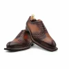 Sale Harris Shoes 1913 Woven Leather Oxfords Brown