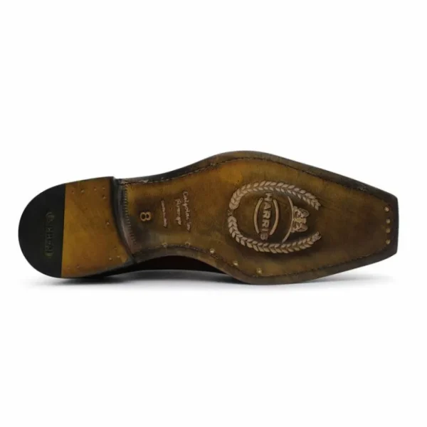 Sale Harris Shoes 1913 Woven Leather Oxfords Brown