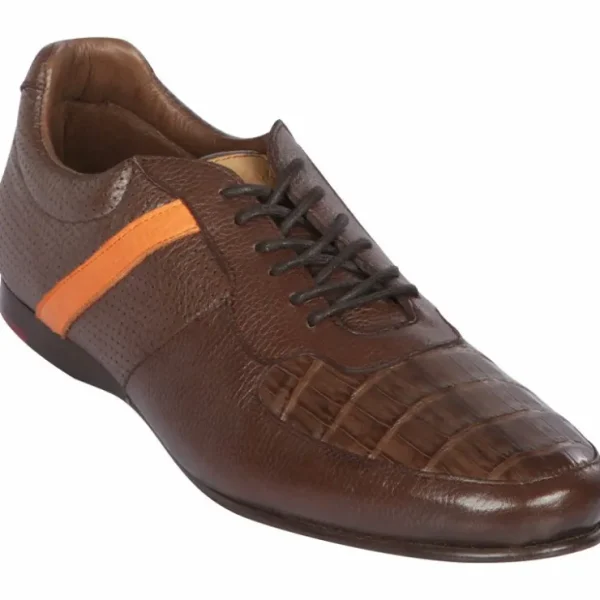 lombardy_caiman_belly_amp_0-5.webp Flash Sale Lombardy Caiman Belly & Calfskin Sneaker Shoes Brown