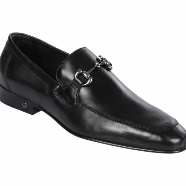 Best Lombardy Calf Leather Bit Loafers Black