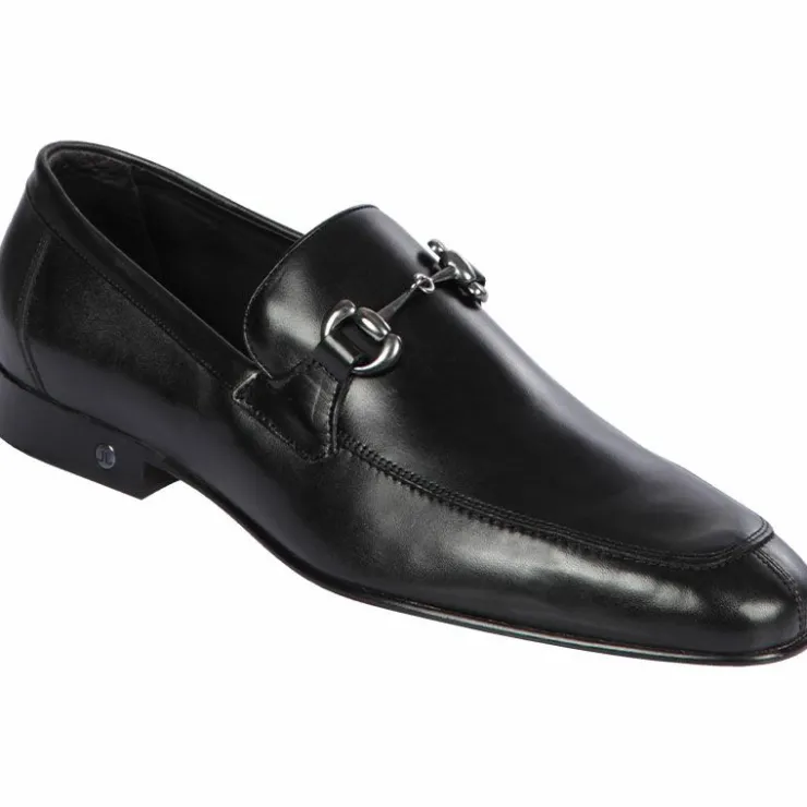 Best Lombardy Calf Leather Bit Loafers Black