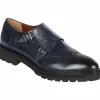 Hot Lombardy Calfskin Wingtip Monk Strap Faded Navy Blue FadedNavyBlue