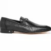 Store Lombardy Lizard Teju Bit Loafers Black