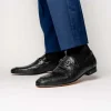 Store Lombardy Lizard Teju Bit Loafers Black