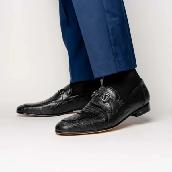 lombardy_lizard_teju_bit__5.webp Store Lombardy Lizard Teju Bit Loafers Black