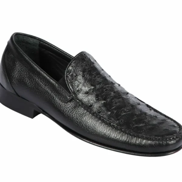 lombardy_ostrich_amp_calf_0-3.webp Online Lombardy Ostrich & Calfskin Loafers Black