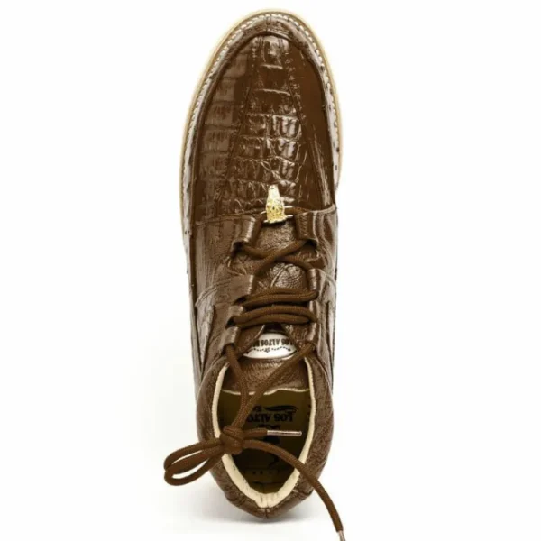 Clearance Los Altos Boots Los Altos Caiman & Ostrich Casual Shoes Brown