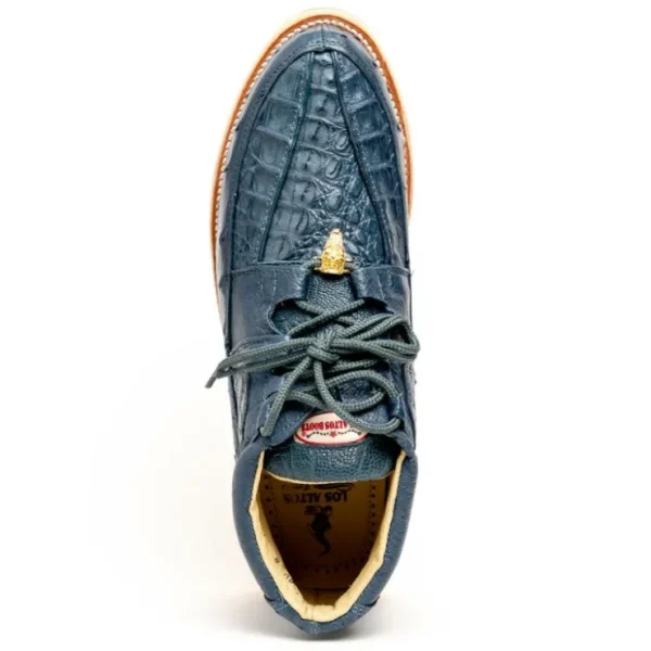 los_altos_caiman_amp_ostr_3.webp Fashion Los Altos Boots Los Altos Caiman & Ostrich Casual Shoes Blue Jean BlueJean