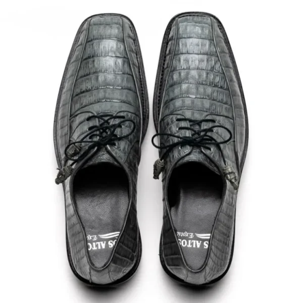 los_altos_caiman_belly_bi_3-3.webp Sale Los Altos Boots Los Altos Caiman Belly Bicycle Toe Shoes Gray