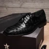 Discount Los Altos Boots Los Altos Caiman Belly Bicycle Toe Shoes Black