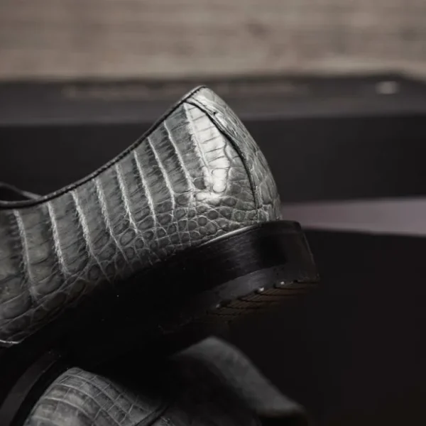 los_altos_caiman_belly_bi_7-1.webp Sale Los Altos Boots Los Altos Caiman Belly Bicycle Toe Shoes Gray