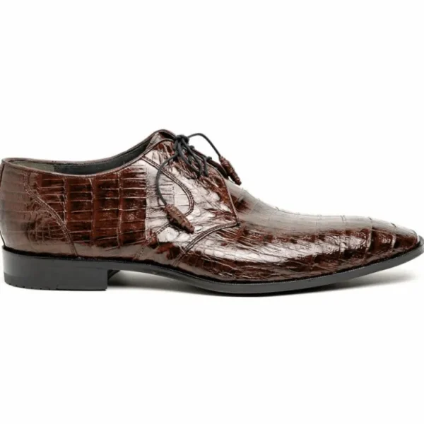 Fashion Los Altos Boots Los Altos Caiman Belly Derby Shoes Brown