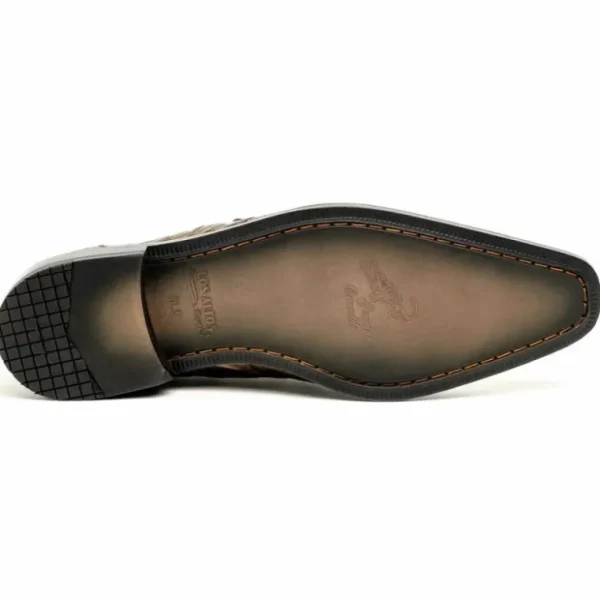 Fashion Los Altos Boots Los Altos Caiman Belly Derby Shoes Brown