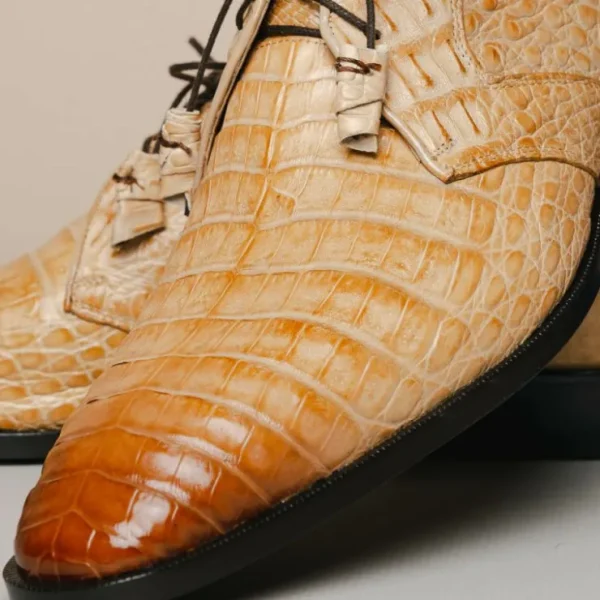 los_altos_caiman_belly_de_10-3.webp New Los Altos Boots Los Altos Caiman Belly Derby Shoes Faded Oryx
