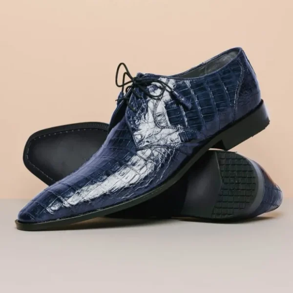 los_altos_caiman_belly_de_11-2.webp Flash Sale Los Altos Boots Los Altos Caiman Belly Derby Shoes Faded Navy