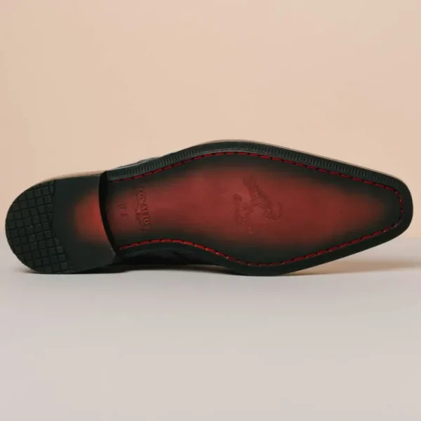 los_altos_caiman_belly_de_12.webp Online Los Altos Boots Los Altos Caiman Belly Derby Shoes Black