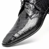 Online Los Altos Boots Los Altos Caiman Belly Derby Shoes Black