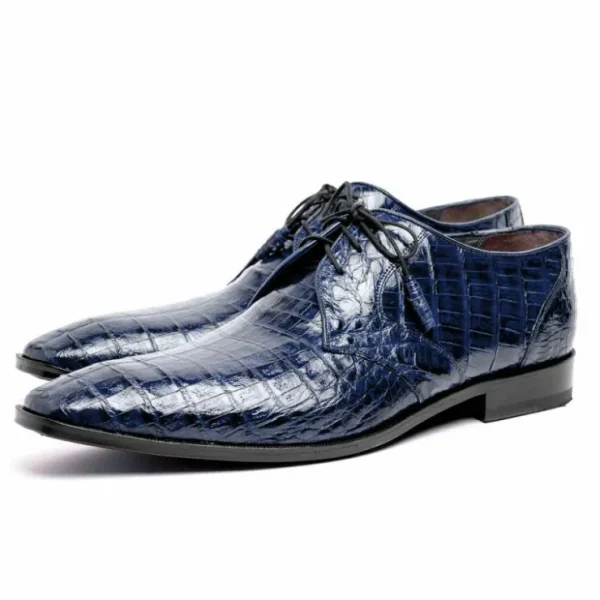 los_altos_caiman_belly_de_2-4.webp Flash Sale Los Altos Boots Los Altos Caiman Belly Derby Shoes Faded Navy