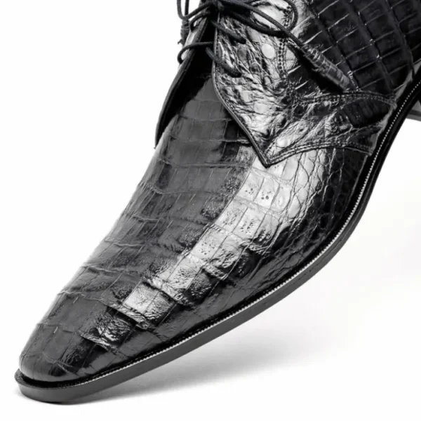 los_altos_caiman_belly_de_2.webp Online Los Altos Boots Los Altos Caiman Belly Derby Shoes Black