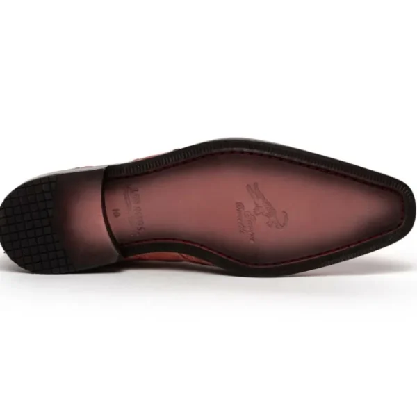 los_altos_caiman_belly_de_3-2.webp Online Los Altos Boots Los Altos Caiman Belly Derby Shoes Faded Cognac