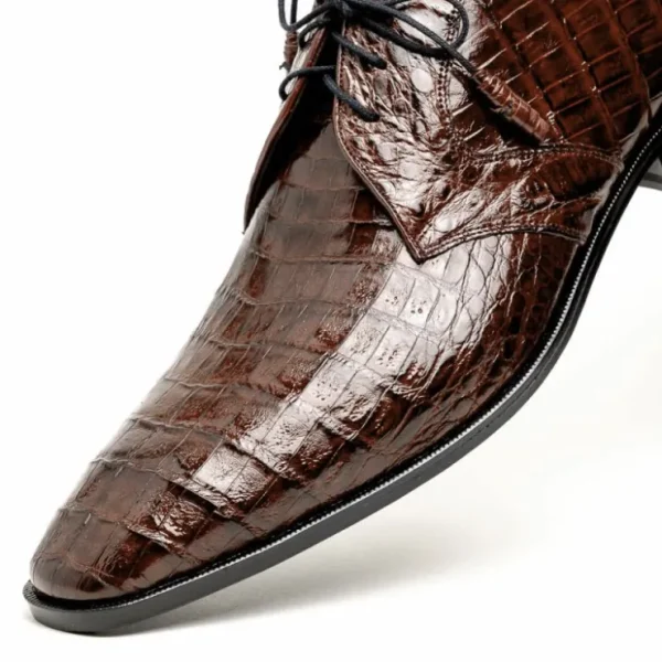 Fashion Los Altos Boots Los Altos Caiman Belly Derby Shoes Brown