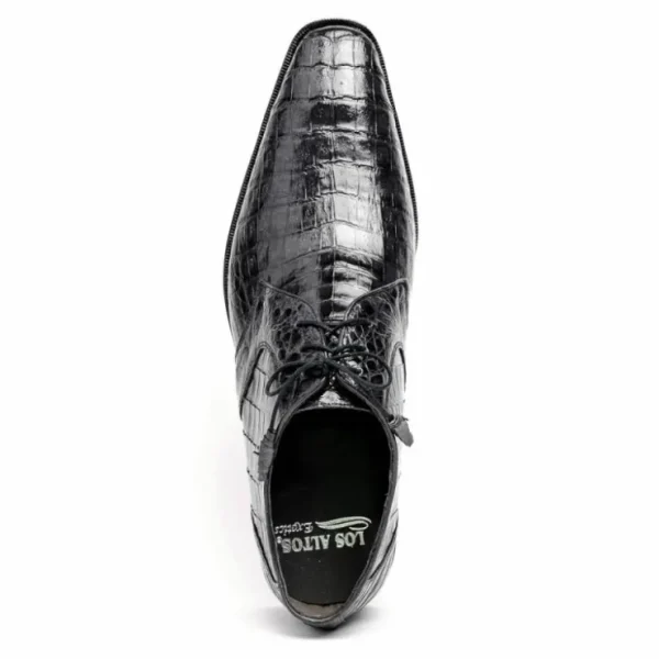 los_altos_caiman_belly_de_3.webp Online Los Altos Boots Los Altos Caiman Belly Derby Shoes Black