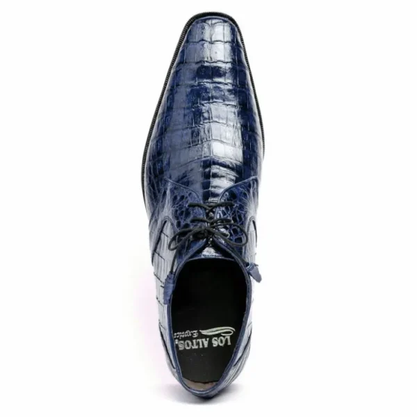 los_altos_caiman_belly_de_4-2.webp Flash Sale Los Altos Boots Los Altos Caiman Belly Derby Shoes Faded Navy