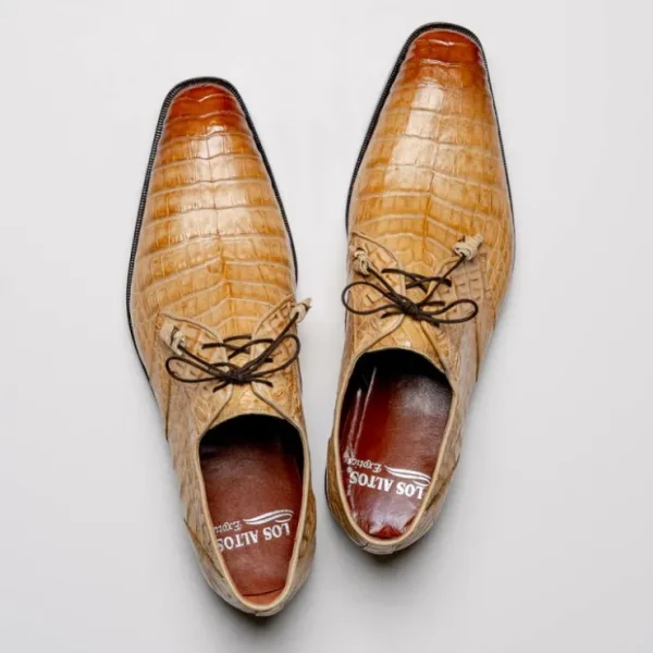 los_altos_caiman_belly_de_4-3.webp New Los Altos Boots Los Altos Caiman Belly Derby Shoes Faded Oryx