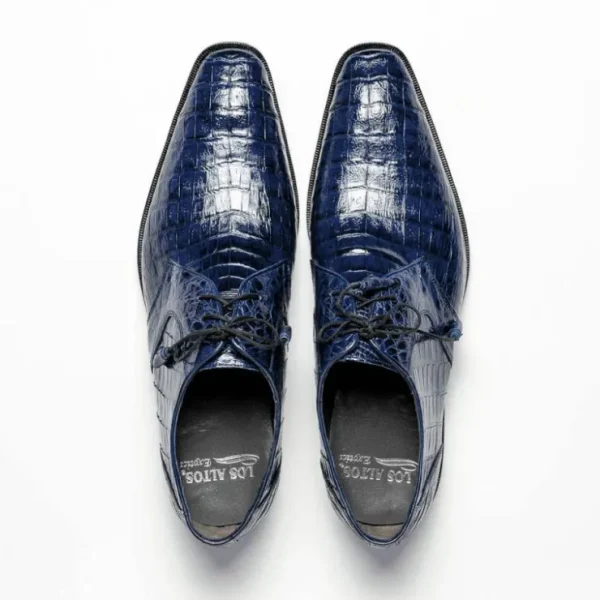 los_altos_caiman_belly_de_5-2.webp Flash Sale Los Altos Boots Los Altos Caiman Belly Derby Shoes Faded Navy