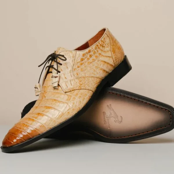 los_altos_caiman_belly_de_7-3.webp New Los Altos Boots Los Altos Caiman Belly Derby Shoes Faded Oryx