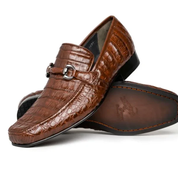 los_altos_caiman_bit_loaf_1-1.webp Online Los Altos Boots Los Altos Caiman Bit Loafers Brown