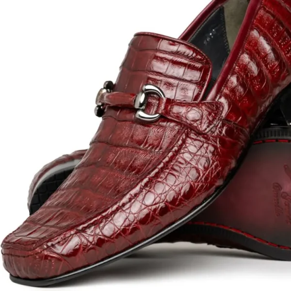los_altos_caiman_bit_loaf_2-2.webp Store Los Altos Boots Los Altos Caiman Bit Loafers Burgundy