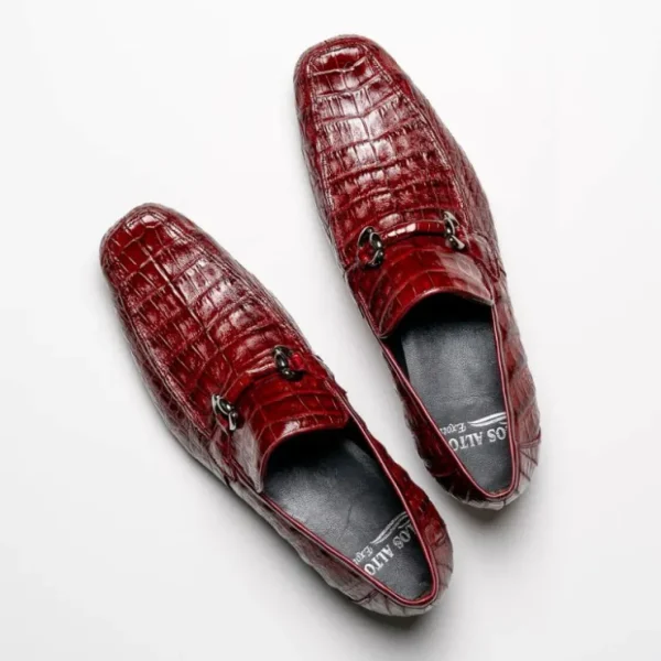 los_altos_caiman_bit_loaf_4-2.webp Store Los Altos Boots Los Altos Caiman Bit Loafers Burgundy