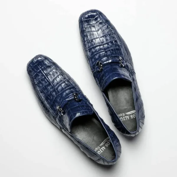 los_altos_caiman_bit_loaf_4-3.webp Store Los Altos Boots Los Altos Caiman Bit Loafers Navy