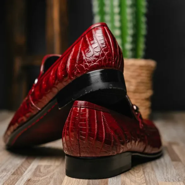 los_altos_caiman_bit_loaf_7-2.webp Store Los Altos Boots Los Altos Caiman Bit Loafers Burgundy