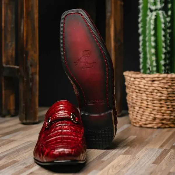 los_altos_caiman_bit_loaf_8-1.webp Store Los Altos Boots Los Altos Caiman Bit Loafers Burgundy