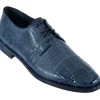 Fashion Los Altos Boots Los Altos Lizard & Caiman Cap Toe Shoes Navy